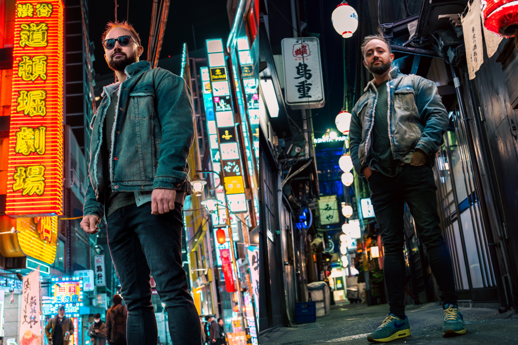 Shibuya Nights: Portraits of a man in Dogenzaka's electric atmosphere