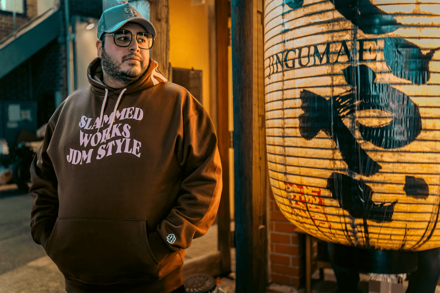 Cinematic portait of a man in a street of Harajuku